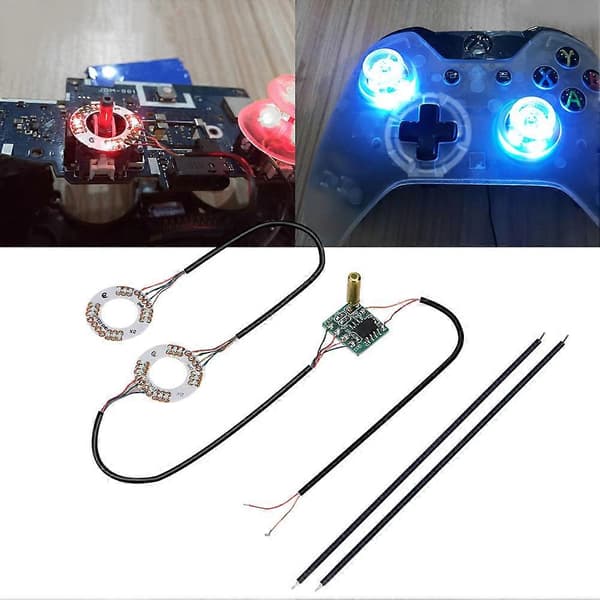 7 Farve LED Lys Tommelfinger Sticks Mod Tommelfingergreb Hætter LED Lys Analog Tommelfinger Sticks (Til Xbox One)