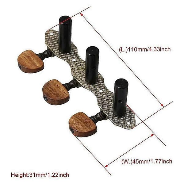 2 stk. Guitar Stemmemaskine Tuning Keys Pegs til Klassisk Guitar