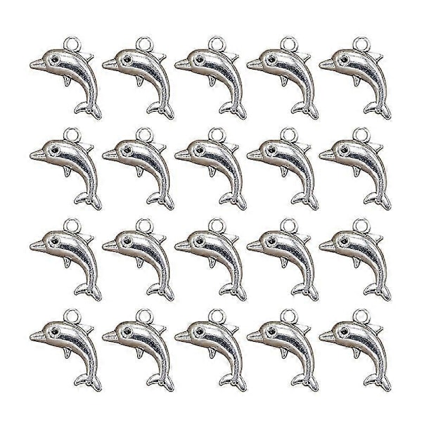 20kpl Muoti Alloy Delfiini Riipukset Korut DIY Korujen Valmistus Tarvike Kaulakorulle Rannekorulle -T