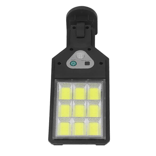 Solcellsensorlampa IP64 Vattentät COB Vit Belysning Hög Känslighet Rörelsesensor Solcellslampa med Fjärrkontroll