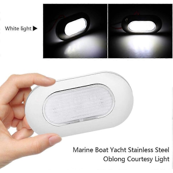Båd Vanity Lamper 12V Hvid LED Rektangulær Rustfri Stål Lampe til Kabinelys eller Trappe Bro
