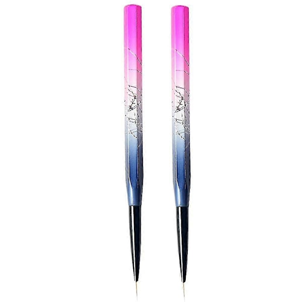 Akryl Nagelkonstborste Set Gradient Handtag Uv Gel Builder Makeup Nagelritning Blomma Penna Manikyr Diy Verktyg