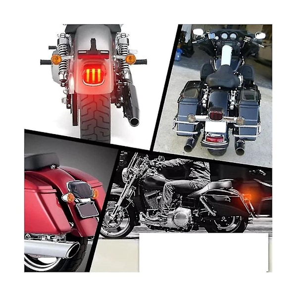 Motorcykel LED Baglygte Rødt Lys Signal Lys Baglygte Til 1999-senere
