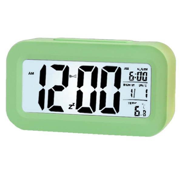 Led digital väckarklocka Snooze Elektronisk väckarklocka Temperatur Fuktighet Display Skrivbordsklockor H