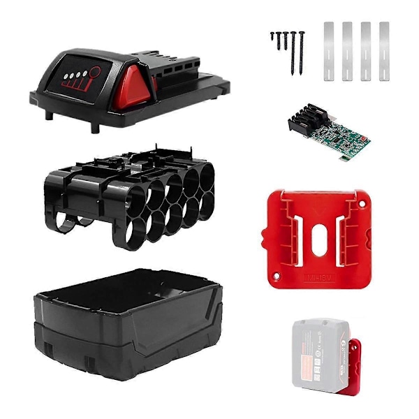 5Ah 10C 18650 Batterihölje Ersättning för 48-11-1850 48-11-1840 48-11-1852, Batterireparationskit DIY Delar A