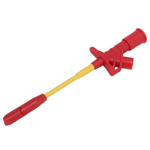 Testhage Multimeter Mini Grabber Rustfri Stål Probe til Bilreparation 4mm Socket J.30019Red