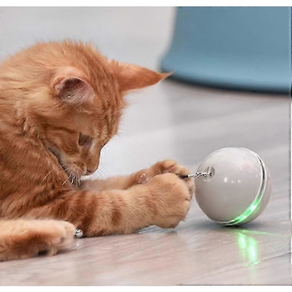 Smart USB Opladnings Laser Sjov Kat Legetøjsbold - Kæledyr Kat Legetøj (grå)