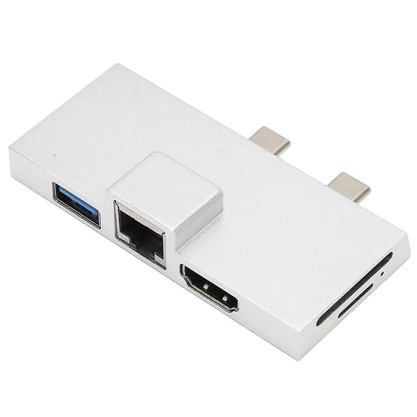 Dockningsstation Hub för Microsoft för Pro 9 8 X med 4K HD Multimedia Interface Full Funktion Typ C Gigabit Ethernet 2 USB3.0 YEMMA