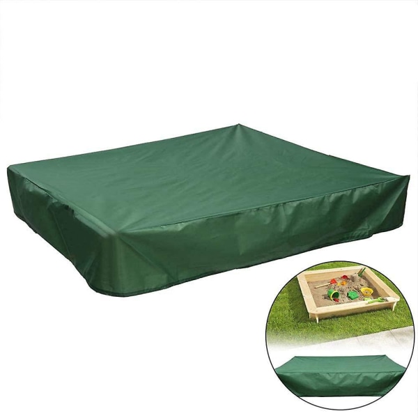 Cover, fyrkantigt dammtätt cover med dragsko, vattentätt sandlåda cover, grönt