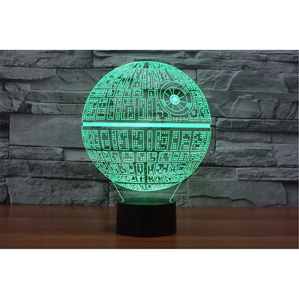 3D Illusion Platform Natlampe Touch-knap 7 Farveskift Dekor LED Lampe