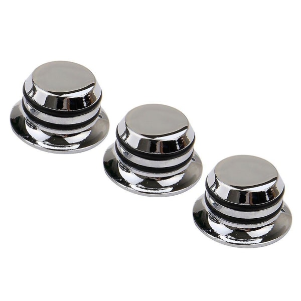 3st Gitarr Metal Top Hat Tone Tuning Knoppar För Fender Elgitarr Jazz Bass Lp St Chrome