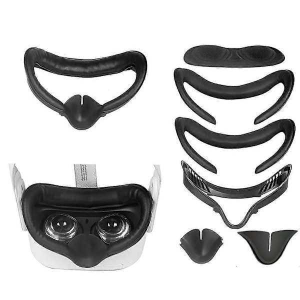 Kasvo-osan kiinnike VR Kasvojen tuuletusaukko Pehmeä kiinnike ja U-nahkavaahtomuovipehmusteet Lisätarvikkeet Yhteensopiva Oculus Quest 2:n kanssa
