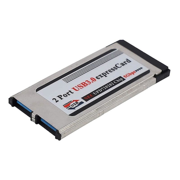 Hög Hastighet Dubbel 2 Port USB 3.0 Express Card 34mm Slot Express Card PCMCIA Konverteringsadapter för Bärbar Dator