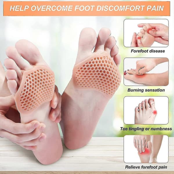12 stk. silikone kompatible Withefoot puder med perforerede åndbare smertelindrende fodpuder