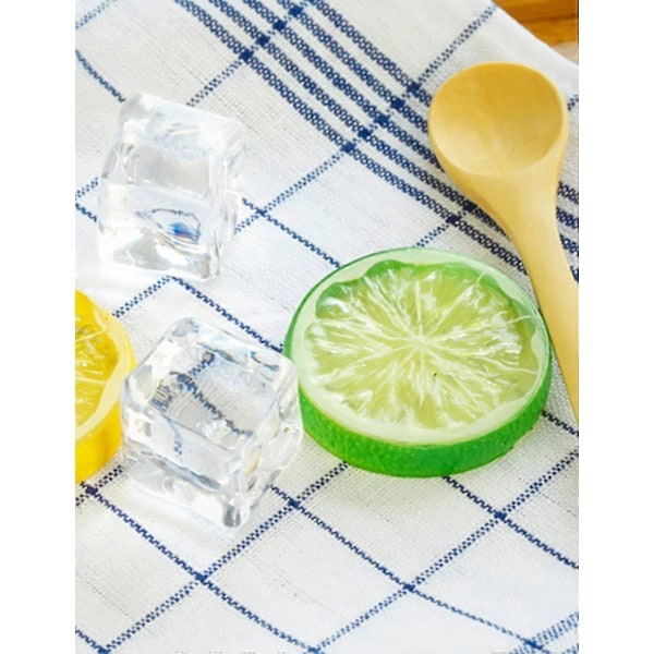 Klar Falska Isbitar, 20 ST 3cm Plast Isbitar Klar Akryl Falska Isbitar Dekorativa Kristall Isstenar