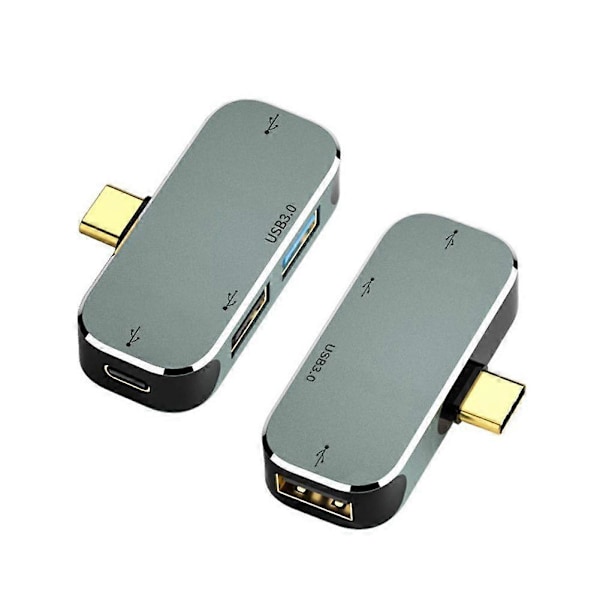 PC Dator Typ-C Förlängningshubb 3.55mm Jack PD100W USB3.0/USB2.0/USB3.1 -Kompatibel USB Extender Y
