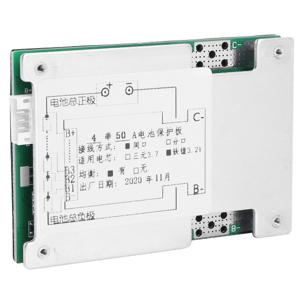 4s 12v 50a Bms PCB Protection Board Inverter Ups akku tasapainolla Lifepo4 Life 18650 Iron P