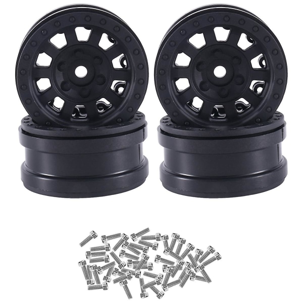 4 stk. Plastik Beadlock 1.9 Hjulnav Hjulfælg til 1/10 RC Crawler Bil Axial SCX10 Wraith RR10 Capra