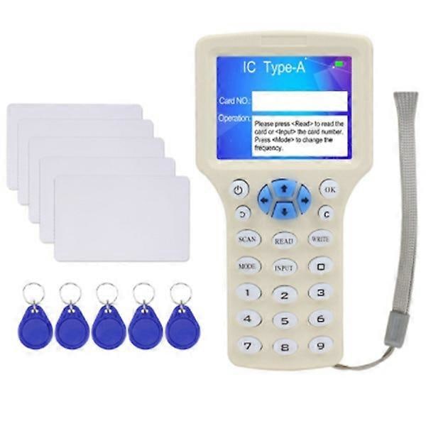 RFID-kopioija ja -duplikaattori 125KHz avainkortti NFC-lukulaite ja -kirjoitin 13.56MHz salattu ohjelmoija USB UID-kopio