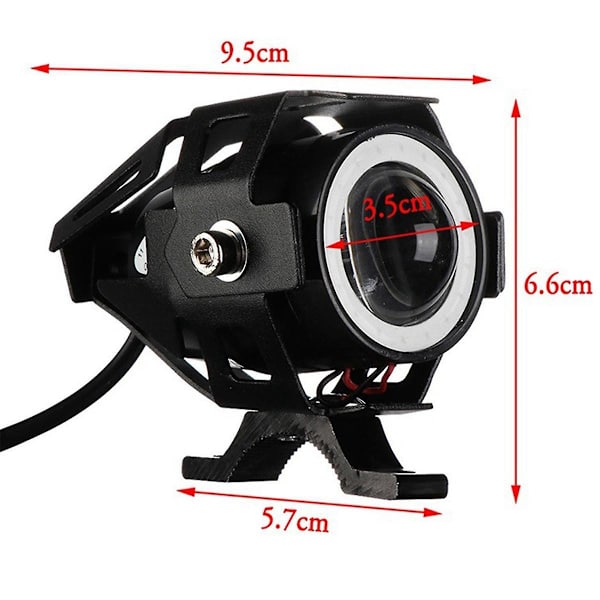 U7 Elektrisk Scooter LED-strålkastare Highlight Blinkande Ängelögon Motorcykel LED-ljus för elektrisk S