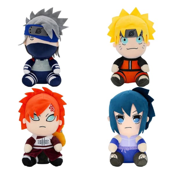 Naruto Plyslegetøjssæt Siddende Figurer Naruto Kakashi Sasuke Gaara 23cm Anime Samleobjekter