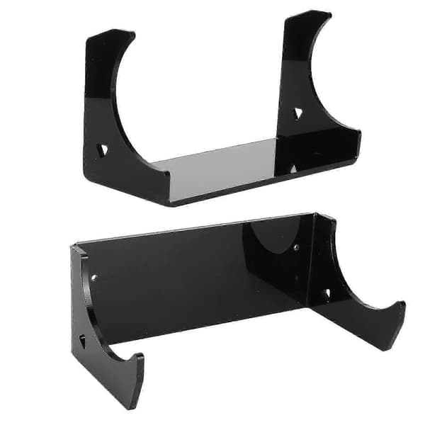 Skateboard Snowboard Væghylde Hænger Display Opbevaringsreol Organizer Sort 2 stk