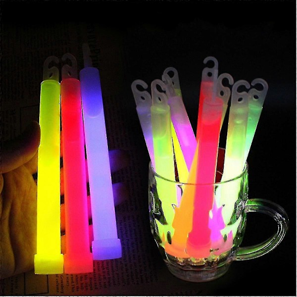 36 Ultra Bright Glow Sticks Plus - Bulk Pack Industriel Kvalitet - 6 Tommer Vandtæt Glow Stick - 12 Timers Varighed - Blandede Farver - Bøj, Ryst