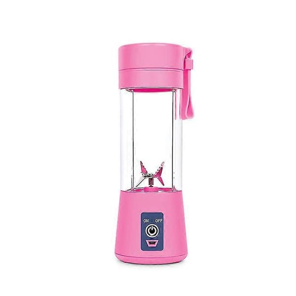 Bærbar blender til smoothies, shakes, juicer kop USB genopladelig 400 ml pink