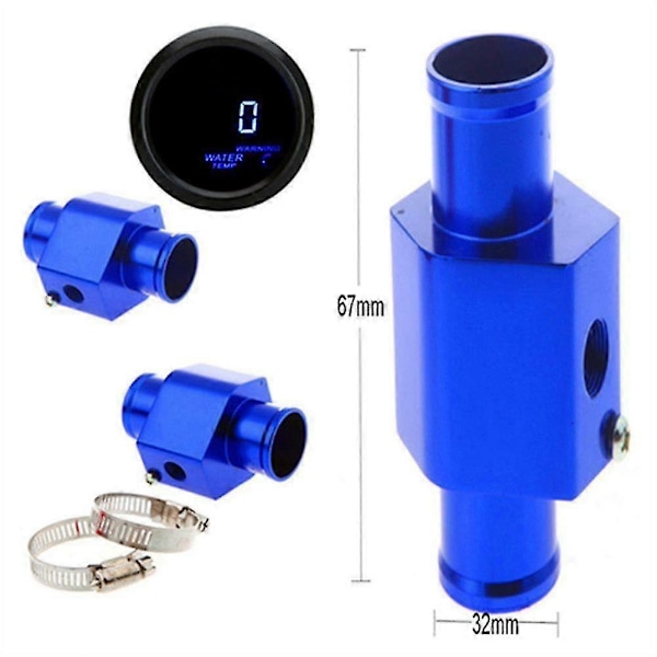 32mm Bil Vattentemperatur Tempsensor Mätare Kylarslang Kopplingsrör Adapter - SFYGV