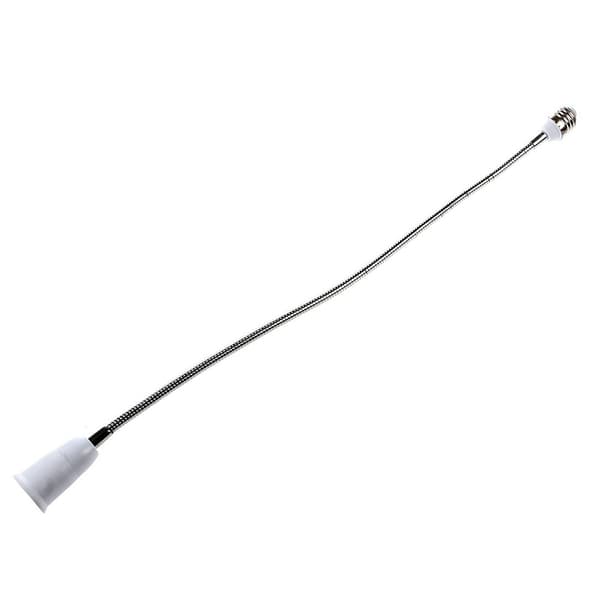 2 kpl E27 - E27 Lampun Pidennyssovitinta Joustava Adapteri Muunnin (valkoinen, 60 cm)