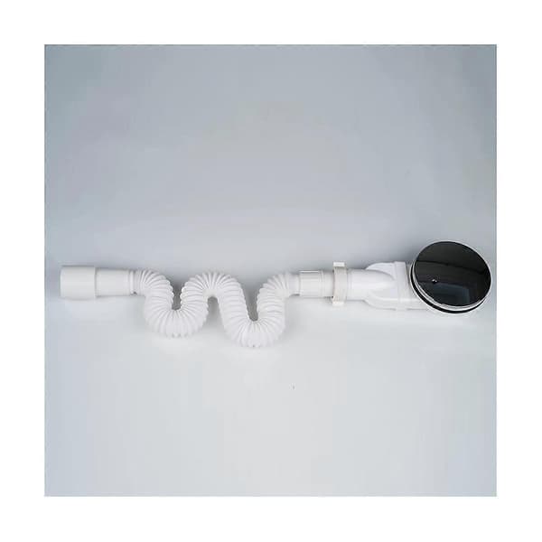 Låg Duschbrunn Chromepläterad ABS Duschbricka Siphon Slank Avlopp 90mm 36 L/Min Vattenflöde, Fällbar Sid