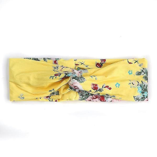 4 Pakke Turban Hodebånd For Kvinner Hår Blomsterprint Kryss Elastisk Hodeinnpakning