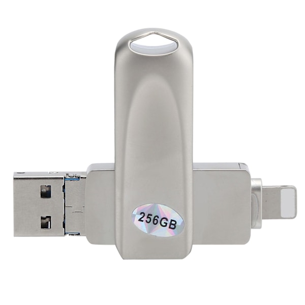 256GB 3 i 1 USB Flash Drive Telefon OTG U Disk Minnebrikke for Android/IOS/Windows