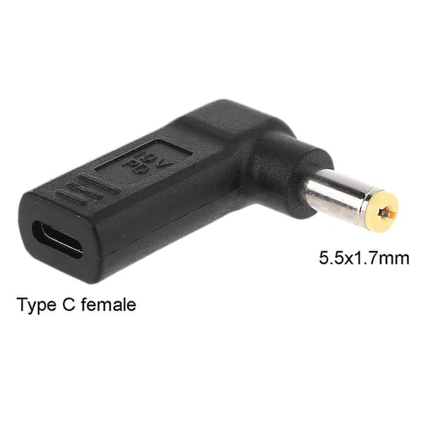 Type C Hun til 5,5x1,7 mm til DC Strømadapter til Acer til Aspire 5315 5630 57