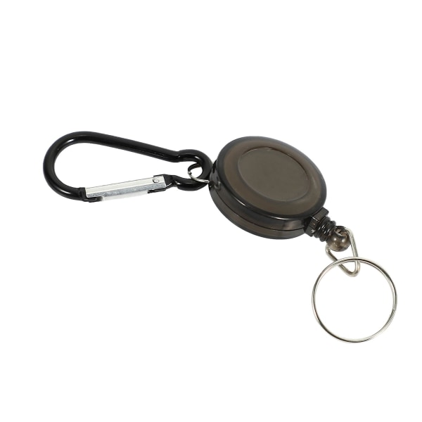 Lot 2 Porte Badge ENROULEUR Porte cle udtrækkelig musqueton clip ceinture Carte ID yoyo Kortholder-Noir