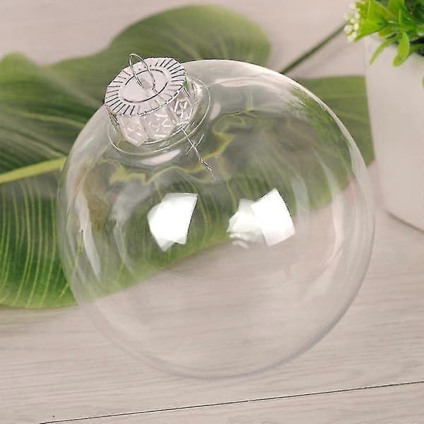 Transparente Julekugler i Plastik, Klar DIY Hængende Kuglepynt, Julepynt