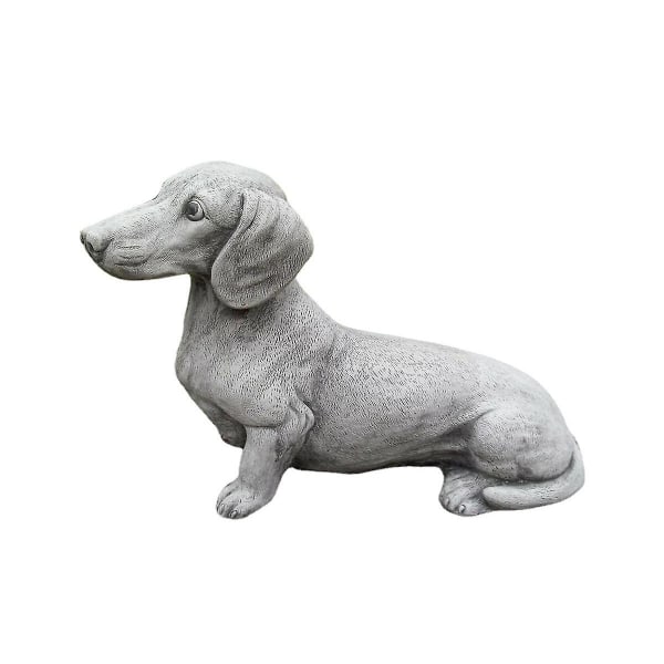 Hundegaver Hagedekor - Hundestatue utendørs for uteplass Hageplendekor, kjæledyrminneskulptur, Lyi