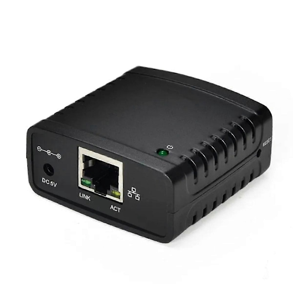 USB 2.0 LRP Print Server Del LAN Ethernet Netværksprintere Strømadapter USB HUB 100Mbps Pri