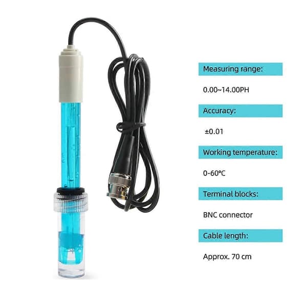 PH Udskiftningsprobe med BNC-interface 300cm kabel 0-14 PH Q9 Probekontroller Oxidation-Reduktion