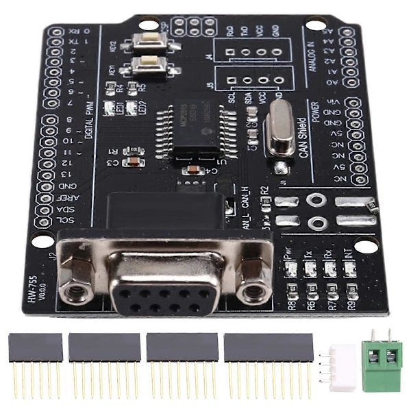 MCP2515 CAN Bus Shield Board Modul SUB-D Stik Standard UART IIC SPI LED Indikator Controller