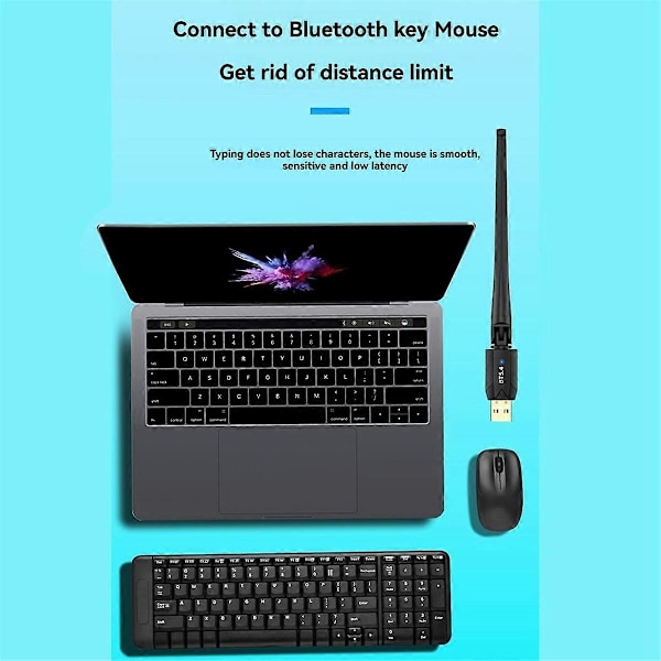 150m USB Bluetooth 5.4 Adapter Drivrutinsfri Bluetooth Adapter Dator USB Bluetooth Dongel