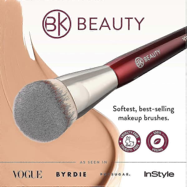 BK BEAUTY BRUSHES - 101 KONTOURERET FOUNDATION BØRSTE - Kontureret Foundation Børste - Foundation Makeup