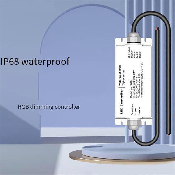 Tuya Zigbee DC12V 24V LED-strip Vattentät Kontroller IP68 Regnsäker ZIGBEE Tuya Röstfjärrkontroll