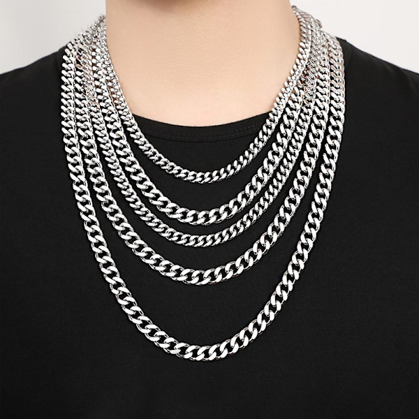 Tyk Tyk Kæde I Guld Til Mænd Stor Lang Halskæde Mandlig Guld Farve Hiphop Rustfrit Stål Kubansk Kæde Halskæde Collares