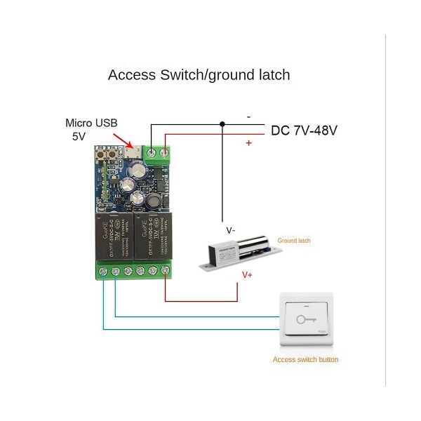 USB 5v/dc7-48v Ewelink Smart Wifi Switch universal 2ch langaton kytkin ajastin puhelimen kaukosäädin