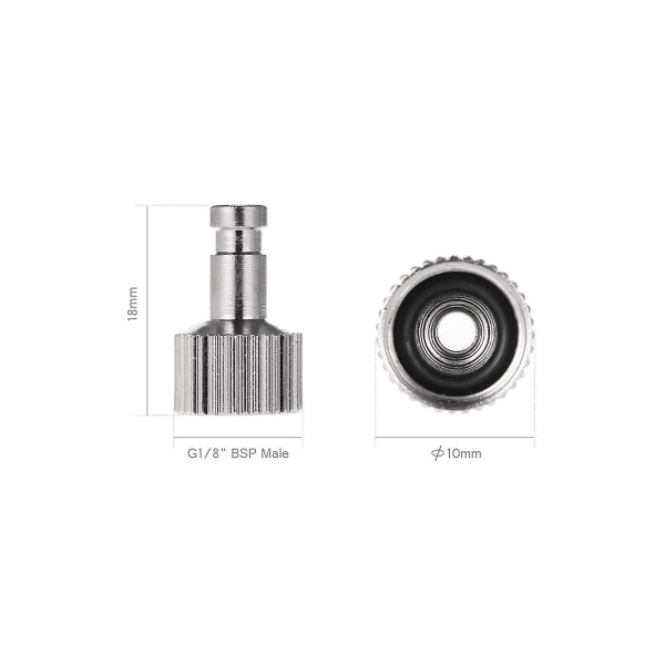 1 sæt Airbrush Hurtigkoblingskobling Adapter med 4 Fittings 1/8 tommer Del Air Horse Airbr