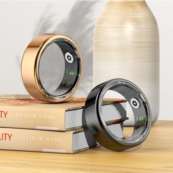 Smart Ring Fitness Hälsomätare Titanring Fo-WELLNGS Svart 20.6mm