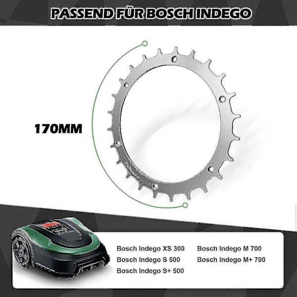 2 Pakke Rustfrie Stål Pigger For Bosch Indego Xs 300 400 500 M700 Klipper - Finpusset - Forbedret Veigrep For Robotgressklipper