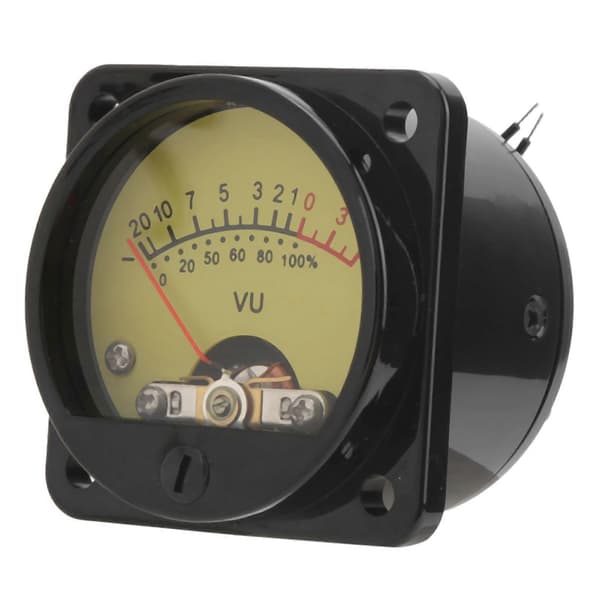 45mm Rund Pointer VU Meter Hoved med LED Baggrundsbelysning Lydniveau Strømtester Del TS?45?Gul DC500uA YEMAA