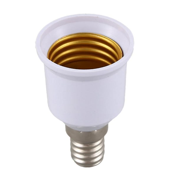 15 stk E14, E27 Adapter Base Skrue LED Pære Pærefat Konverter, Hvid